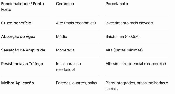 Porcelanato ou Cerâmica: Qual a Escolha Certa para o Seu Projeto?
